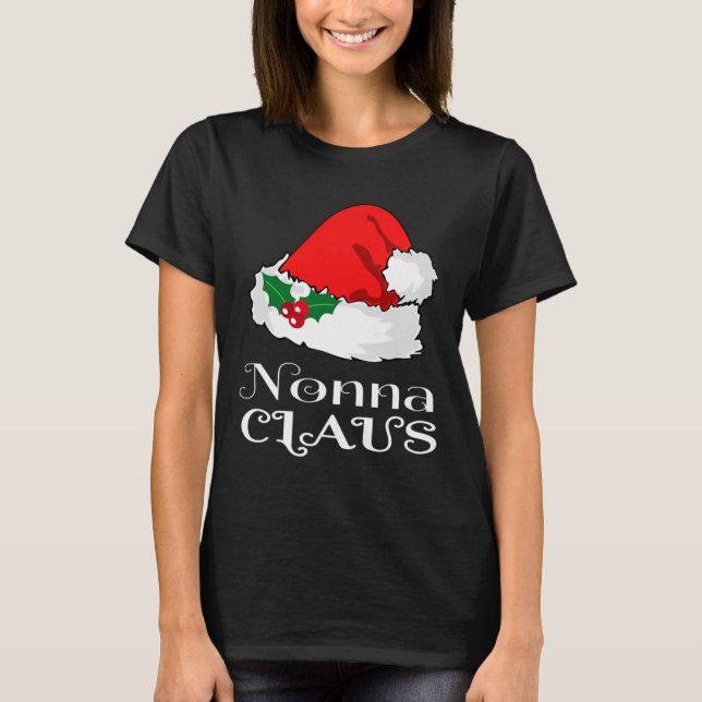Christmas Nonna Claus Matching Pajama Weihnachtsma T-Shirt (Vorderseite)