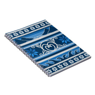 Christmas Nordic Blue Notizblock