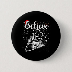 Christmas North Pole Polar Express All Abroad Xmas Button