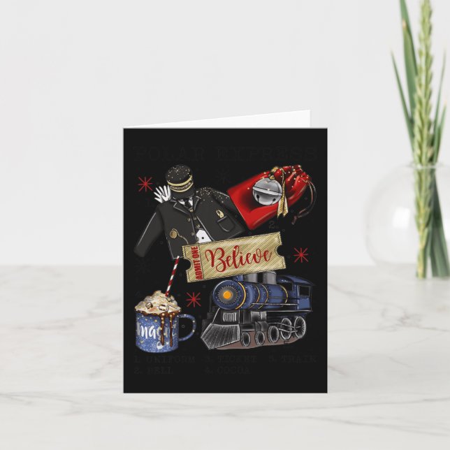Christmas North Pole Polar Express All Abroad Xmas Karte (Vorderseite)