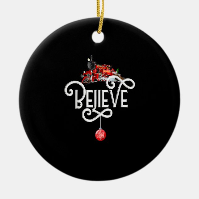 Christmas North Pole Polar Express All Abroad Xmas Keramik Ornament (Vorne)