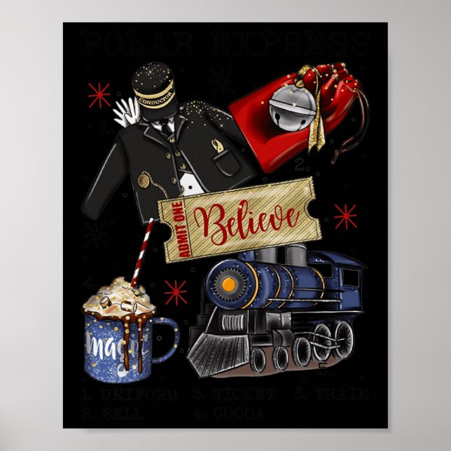 Christmas North Pole Polar Express All Abroad Xmas Poster (Vorne)