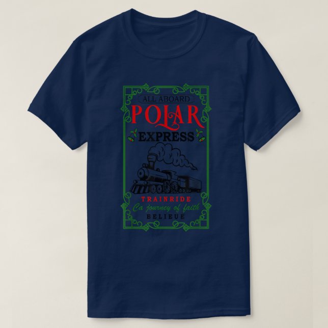 Christmas North Pole Polar Express All Abroad Xmas T-Shirt (Design vorne)
