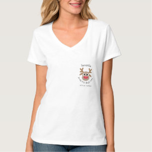 Christmas North Pole Sleigh Team Rentier Novelty T-Shirt