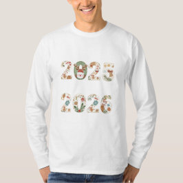 Christmas Numbers 2025 & 2026 – Festive Holiday  T-Shirt