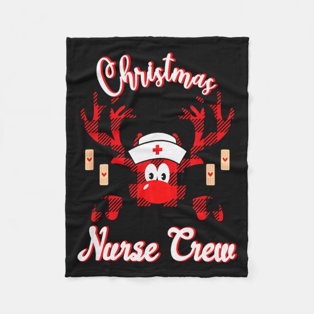 Christmas Nurse Crew - A Reindeer Nurse Buffalo Pl Fleecedecke (Vorderseite)