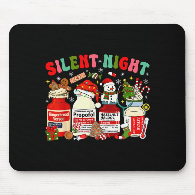 Christmas Nurse Funny Peppermint Mocha Profol Er E Mousepad (Vorne)