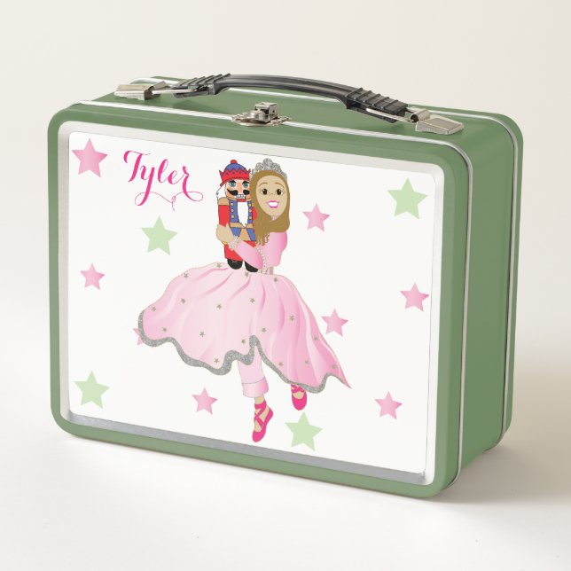 Christmas Nutcracker Ballerina Metall Brotdose (Vorderseite)