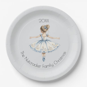 Christmas Nutcracker Ballerina Watercolor Pappteller