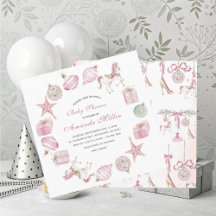 Christmas Nutcracker Ballet Pink watercoInvitation