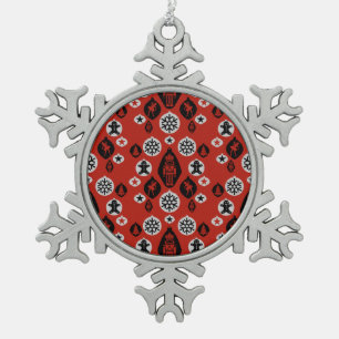 Christmas Nutcracker Baubles Schneeflocken Zinn-Ornament
