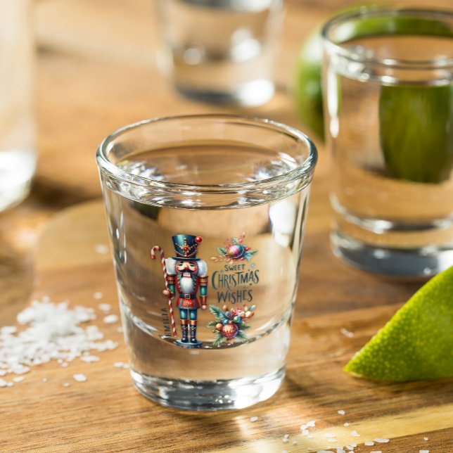 Christmas Nutcracker Candy Cane Weihnachtswünsche Schnapsglas (Von Creator hochgeladen)