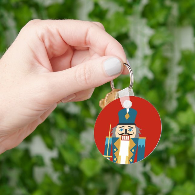 Christmas Nutcracker Classic Gingham Schlüsselanhä Schlüsselanhänger (Hand)
