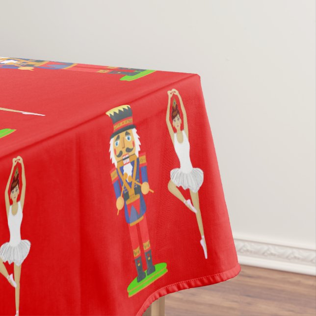 Christmas Nutcracker Soldier & Ballerine auf Red Tischdecke (Beispiel)