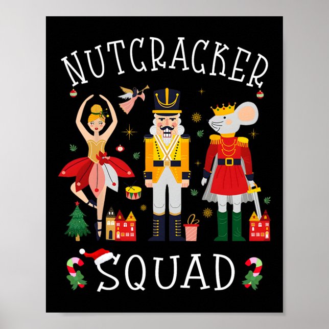 Christmas Nutcracker Squad Byllet Dance Women Kids Poster (Vorne)