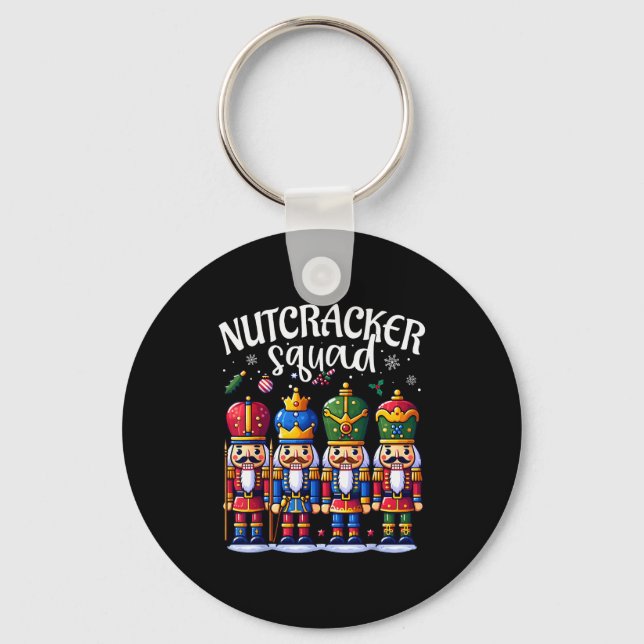 Christmas Nutcracker Squad Pajama Winter Holiday T Schlüsselanhänger (Vorderseite)