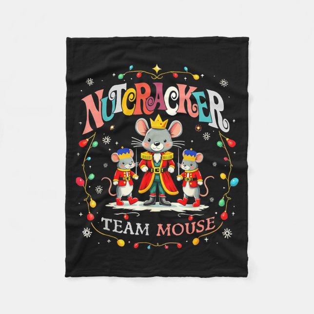 Christmas Nutcracker Team Mouse Women Kids Girl  Fleecedecke (Vorderseite)