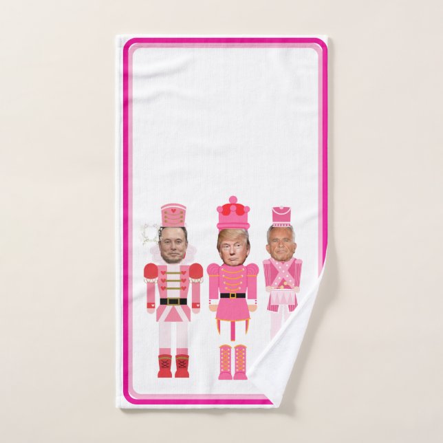 Christmas Nutcracker Trump Kennedy Musk Handtuch (Handtuch)