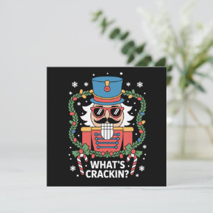Christmas Nutcracker Whats Crackin Funny Xmas Feiertagskarte
