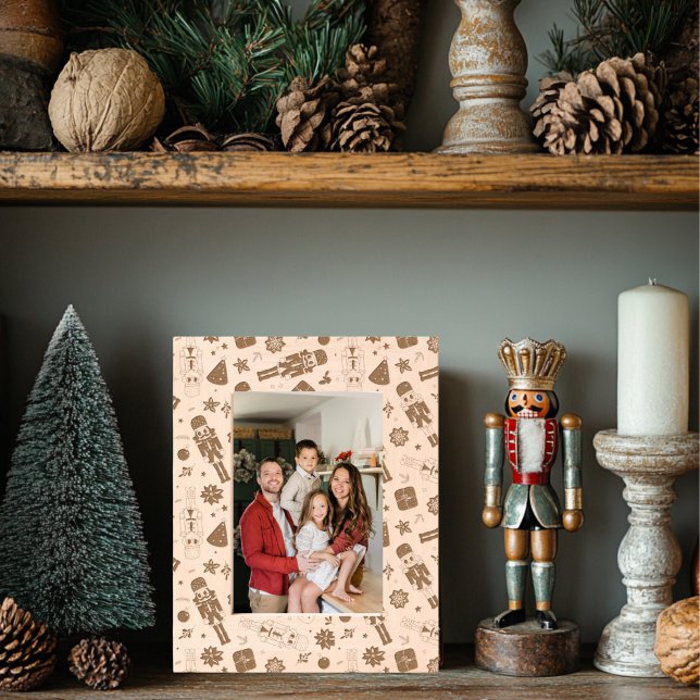 Christmas Nutcracker Wooden Geätzte Rahmen (Retro Nutcracker christmas Wooden Etched Frame )