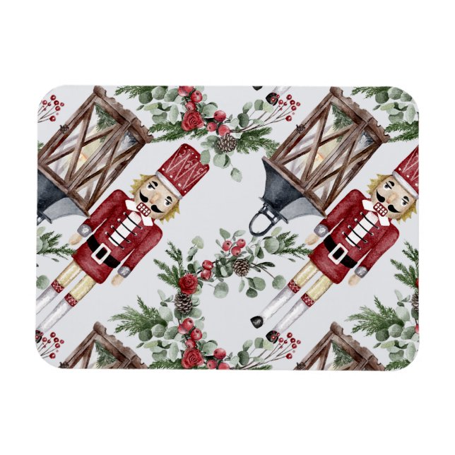 Christmas nutcrackers and lanterns magnet (Horizontal)
