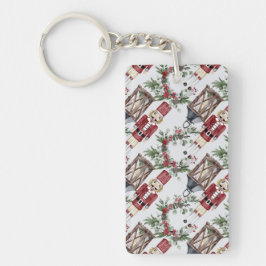 Christmas nutcrackers and lanterns schlüsselanhänger