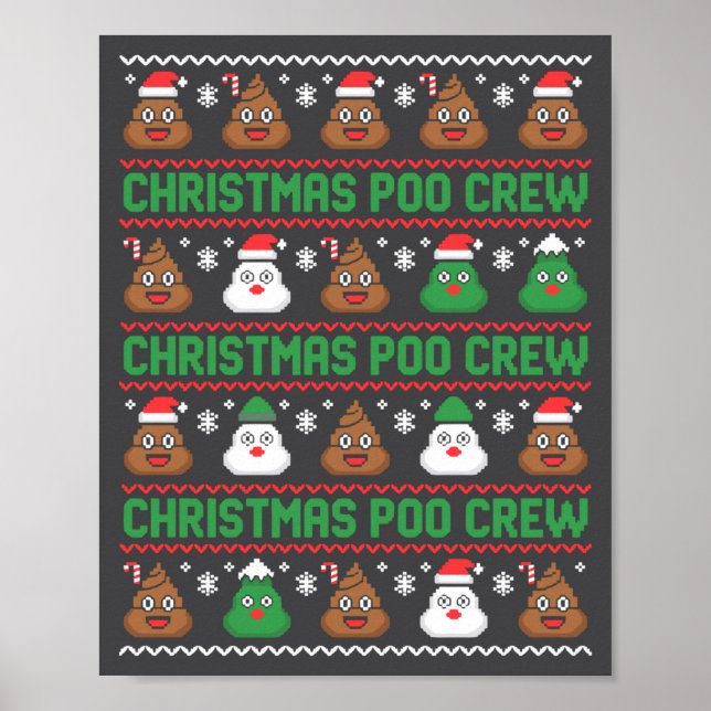 Christmas O Crew Xelated Ugly Christmas Pajamas Op Poster (Vorne)