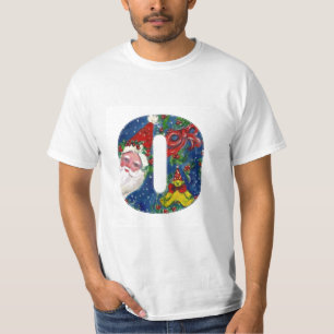 CHRISTMAS O SCHREIBEN / SANTA CLAUS MIT ROTEM RIBB T-Shirt
