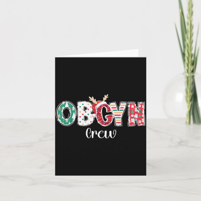 Christmas Obgyn Crew Obstetrics Ob Gyn Group Team  Karte (Vorderseite)