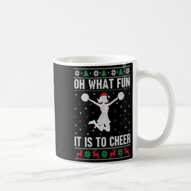 Christmas Oh What Fun It Is To Cheer - Cheerleadin Kaffeetasse (Rechts)