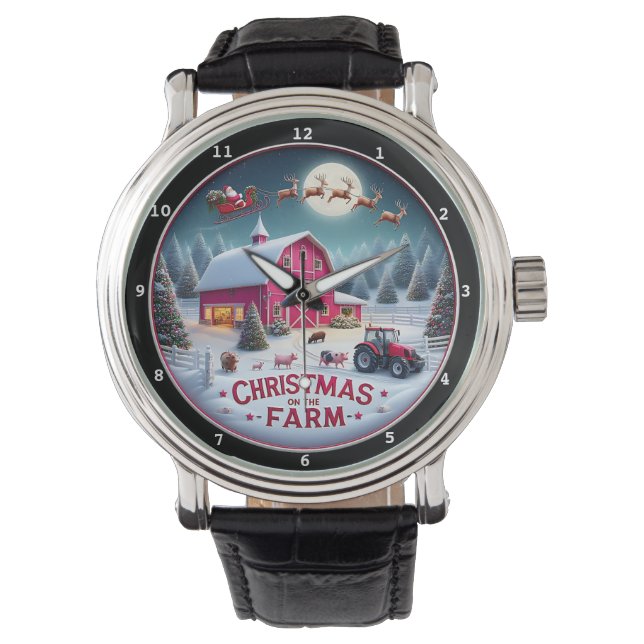 Christmas on the Farm Armbanduhr (Vorderseite)