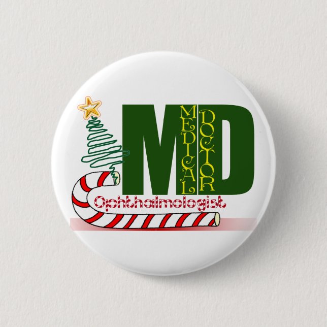 CHRISTMAS OPHTHALMOLOGIST BUTTON (Vorderseite)