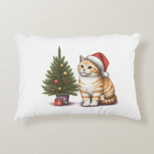Christmas Orange Tabby Dekokissen
