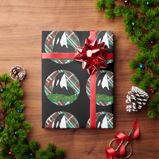Christmas Orca Killer Whale Geschenkpapier (Feiertagsgeschenk)