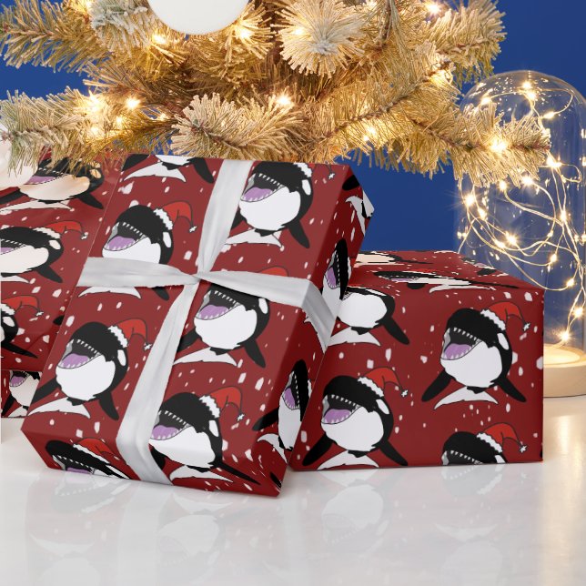 Christmas Orca Killer Whale Geschenkpapier (Feiertage)