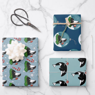 Christmas Orca Killer Whale Geschenkpapier Set