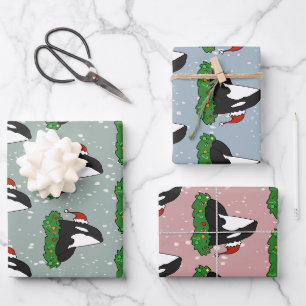 Christmas Orca Killer Whale Geschenkpapier Set