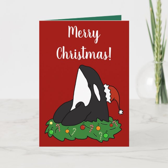 Christmas Orca Killer Whale Karte (Vorderseite)
