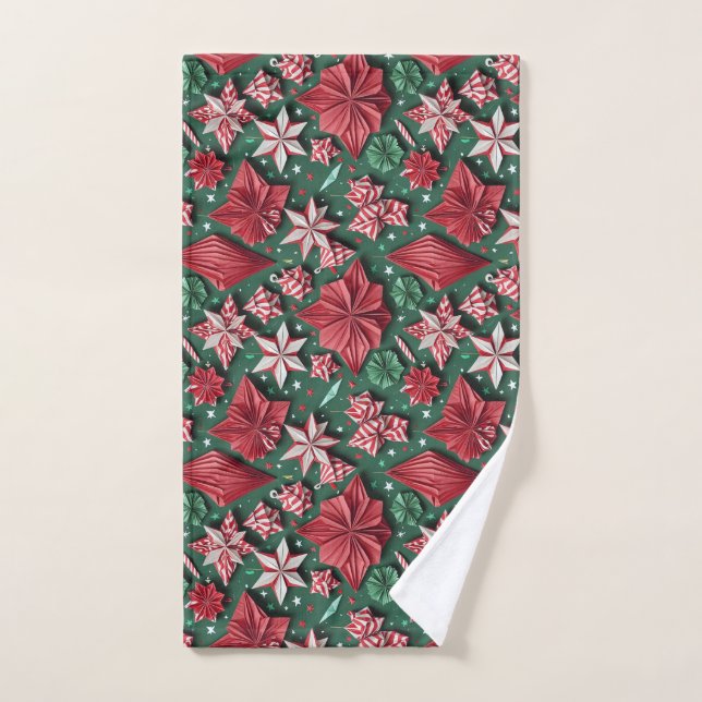 Christmas origami handicrafts 12 - Hand Towel (Serviette à main)