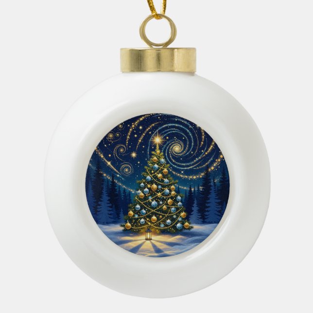 Christmas Ornament 2025 – Winter Night Tree 2 (Vorderseite)