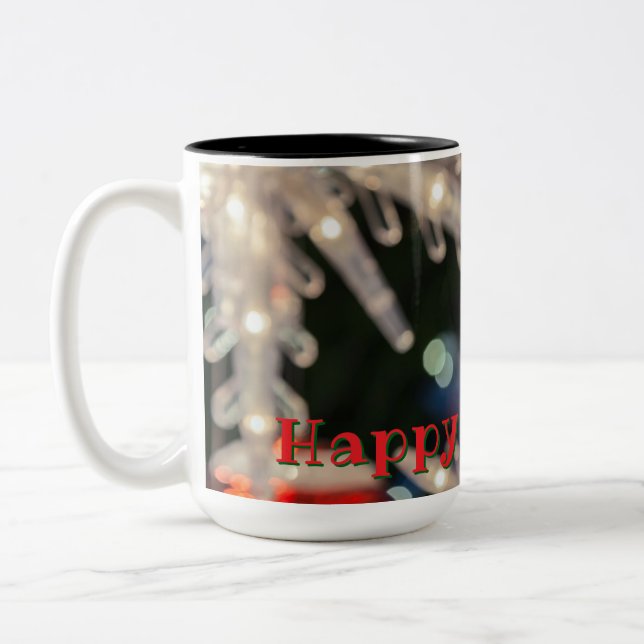Christmas Ornament and Light Zweifarbige Tasse (Links)