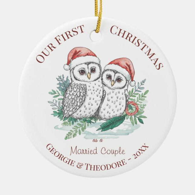 Christmas Ornament - First Christmas Married Photo (Vorne)