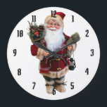 Christmas ornament Santa Claus doll Große Wanduhr<br><div class="desc">santa claus christmas doll, 
gifts saint ornaments cheerful, 
 home bag tradition vintage, 
 festive puppet joy fun, 
 father figure merry happy, 
 cute old snow beard, 
 hat traditional toy xmas, 
 decoration celebration gift red , 
white winter holiday , 
christmas santa claus doll, </div>