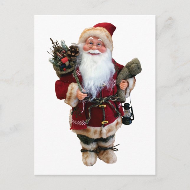 Christmas ornament Santa Claus doll Postkarte (Vorderseite)
