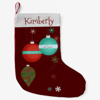 Christmas Ornaments and Snowflakes Stocking Kleiner Weihnachtsstrumpf