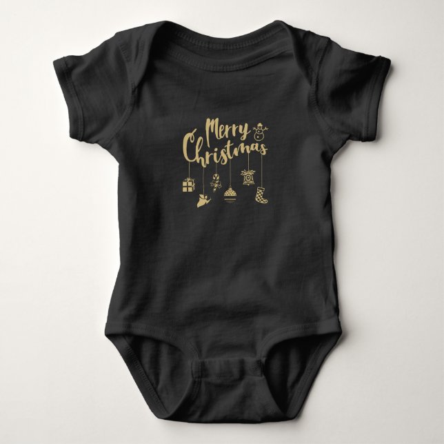 Christmas Ornaments Decoration Merry Christmas Baby Strampler (Vorderseite)