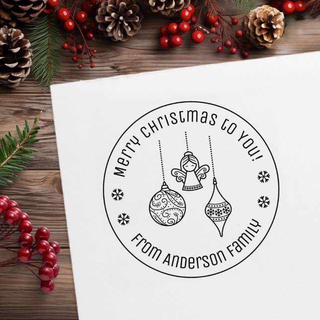 Christmas Ornaments Family Name Gummistempel (Von Creator hochgeladen)