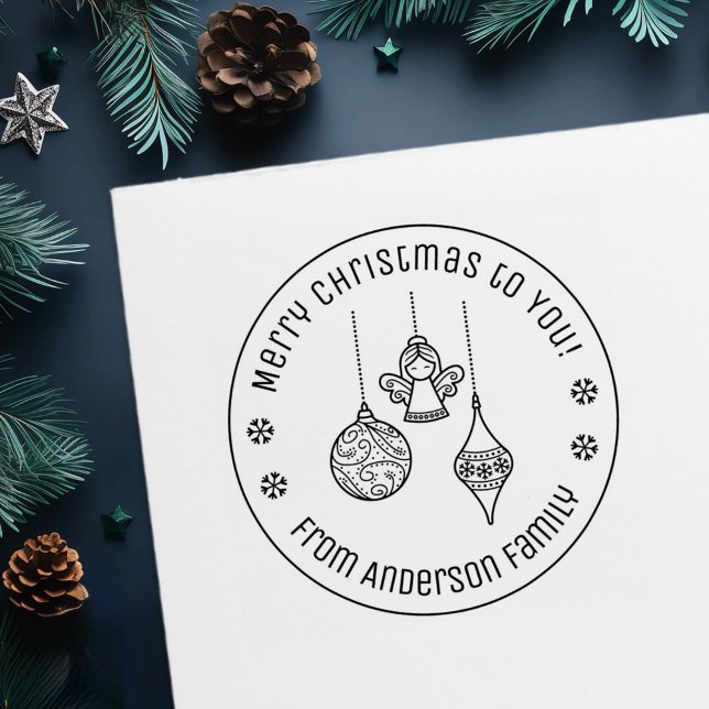 Christmas Ornaments Family Name Permastempel (Von Creator hochgeladen)