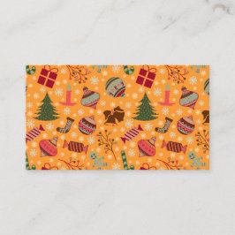 Christmas Ornaments Orange Visitenkarte