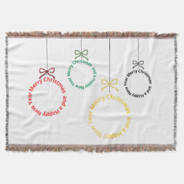 Christmas Ornaments Text Design Decke